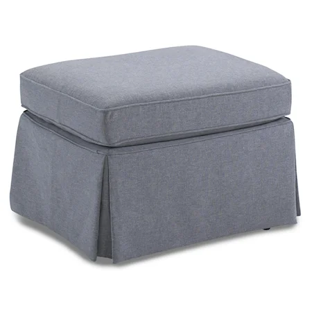 Glide Ottoman with Tall Skirt